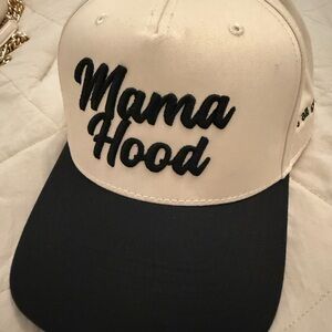 Mama Hood Black and White Cap